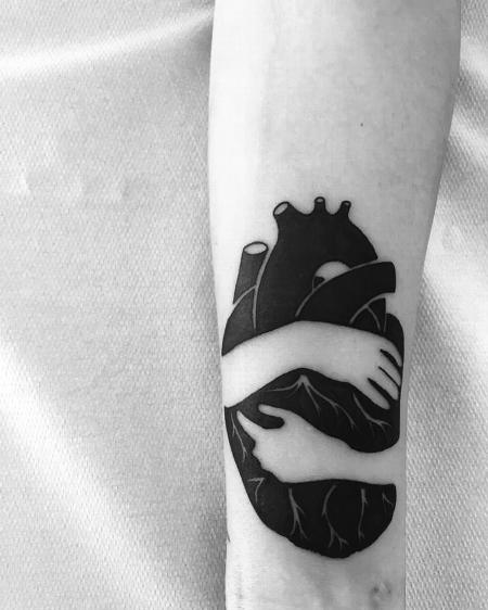 Tattoos - heart hug - 127098